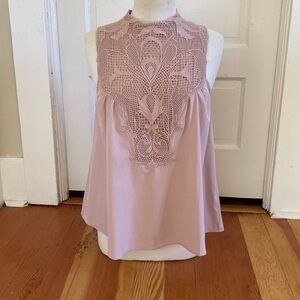 Chelsea28 Sleeveless‎ Pink Top Small